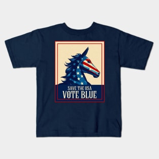 Vote Blue - Save Democracy Kids T-Shirt